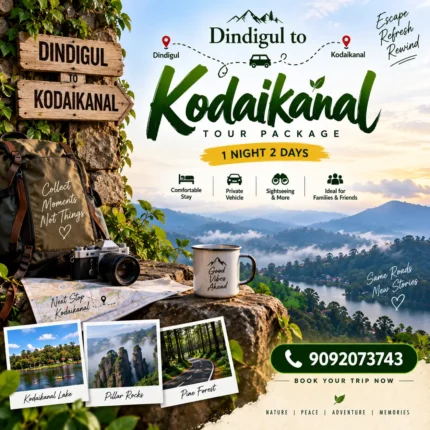Dindigul To Kodaikanal Tour Package 1