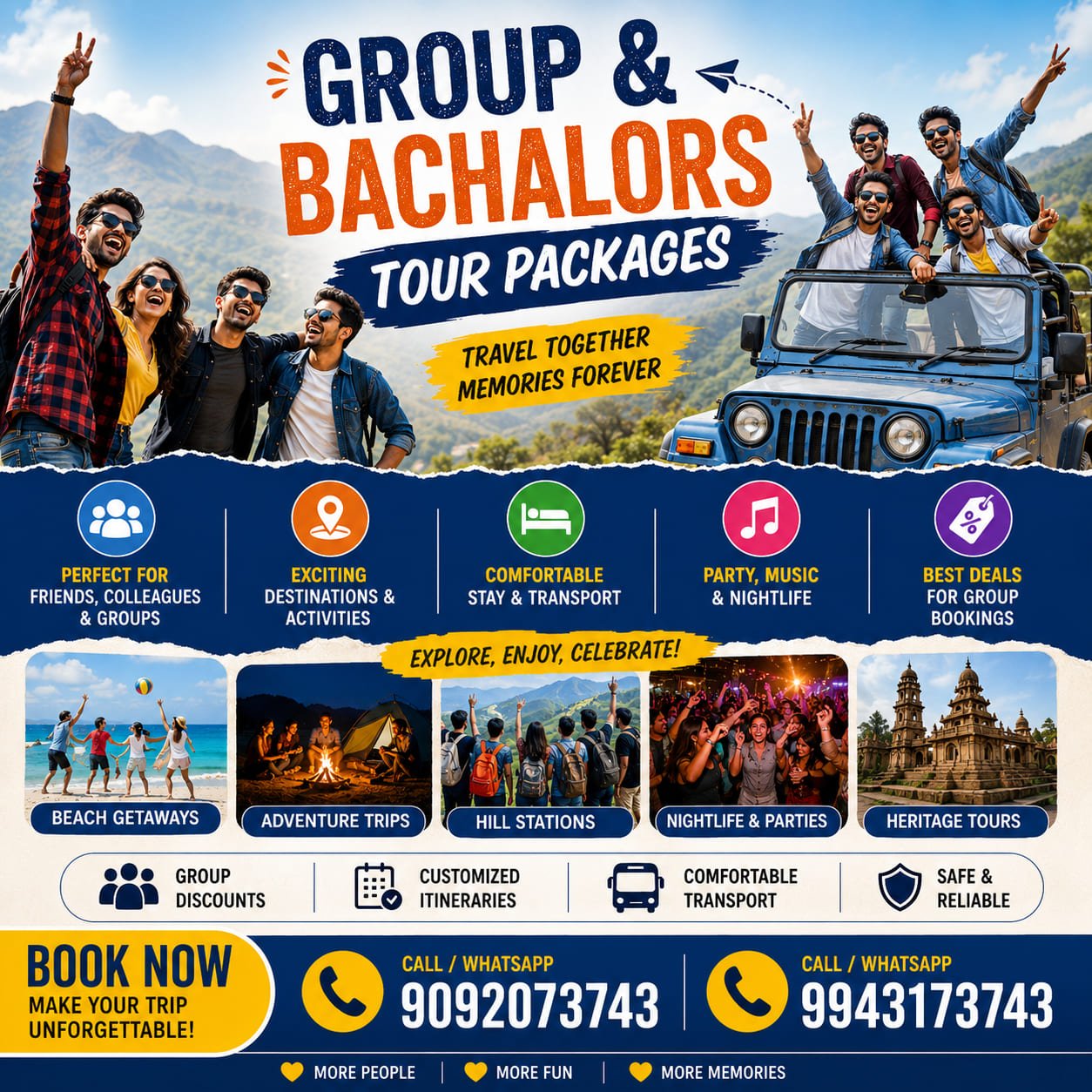 Group Bachalors Tour Packages