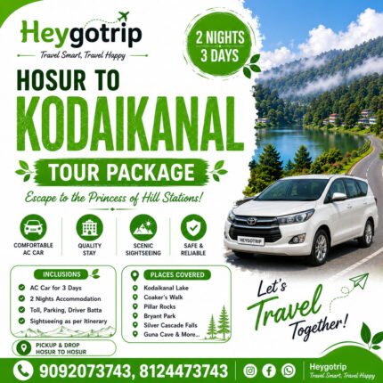 Hosur Kodaikanal Tour Package