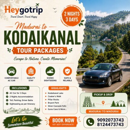Madurai Kodaikanal Tour Package