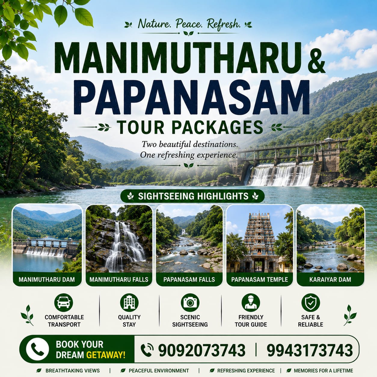 Manimutharu Papanasam Tour Packages