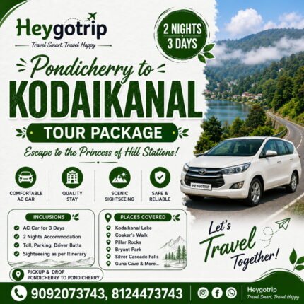 Pondicherry Kodaikanal Tour Package