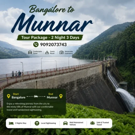 Bangalore To Munnar Tour 2night 3days 1