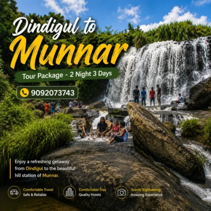 Dindigul To Munnar Tour 2night 3days 1