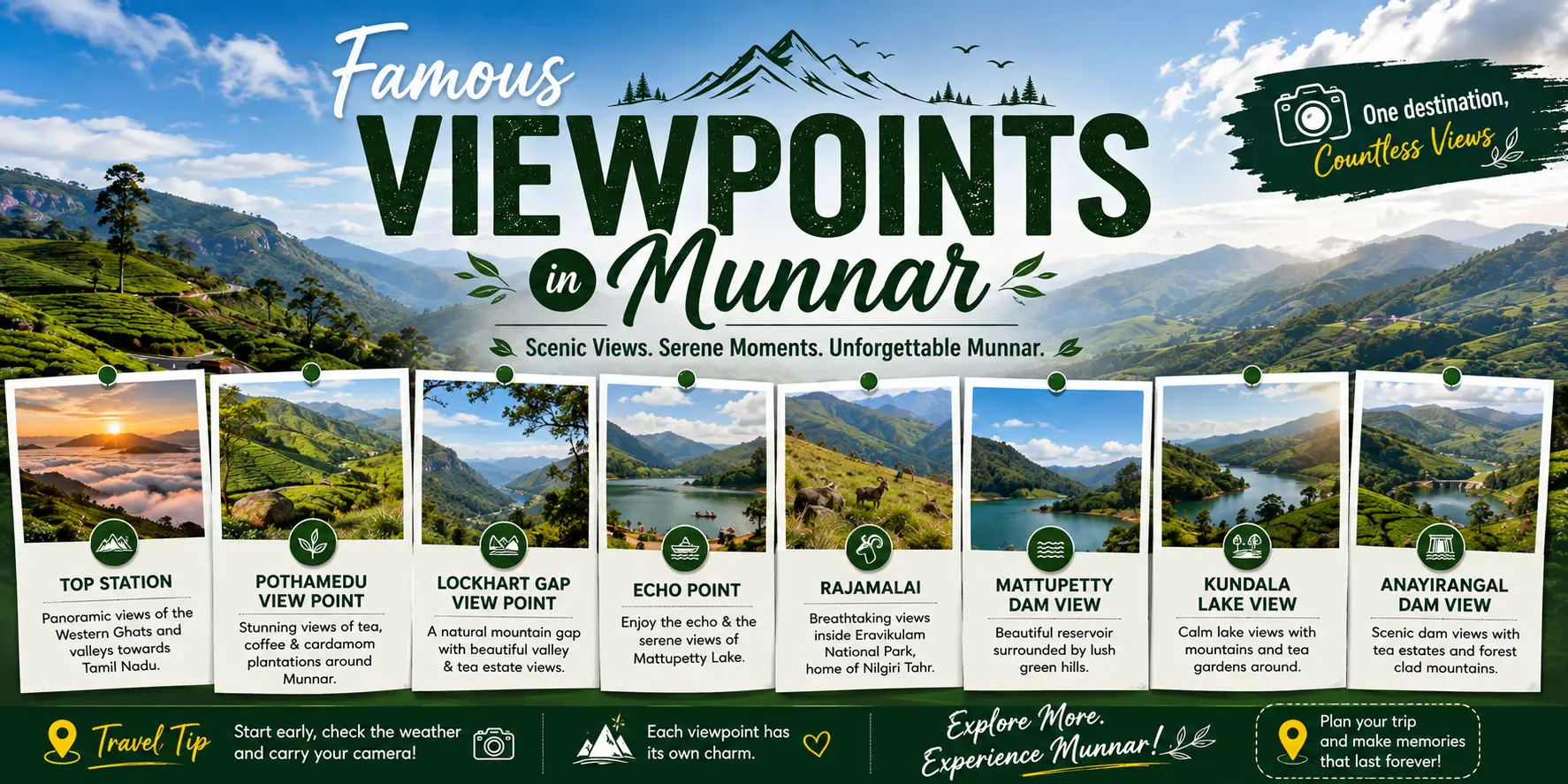Famous Viewpoints Munnar