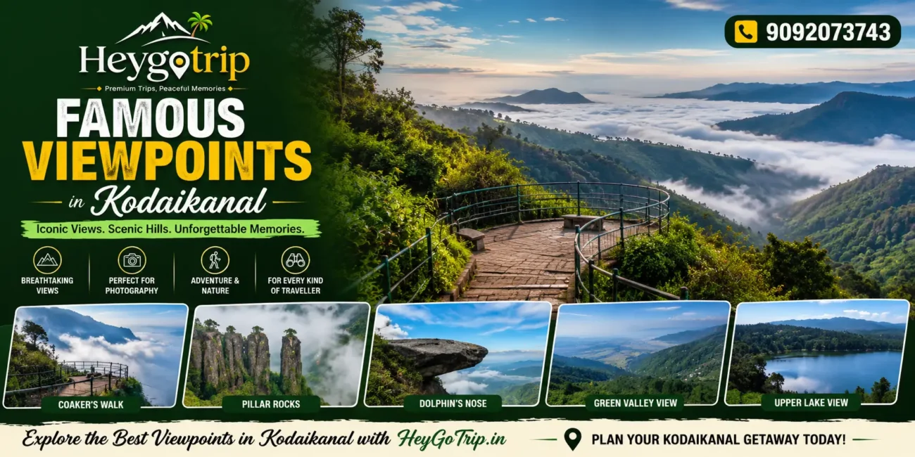 Famous Viewpoints In Kodaikanal