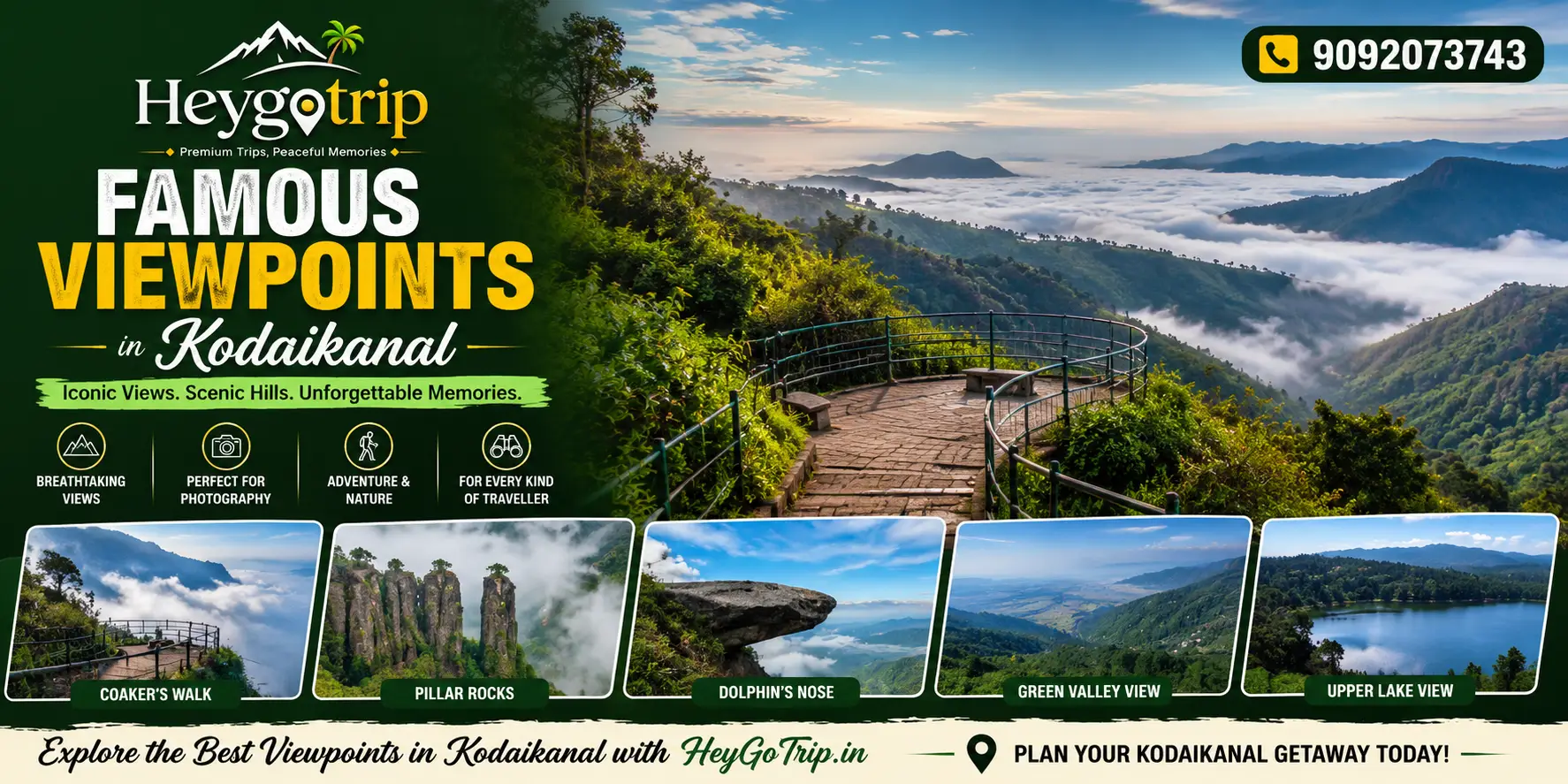 Famous Viewpoints In Kodaikanal