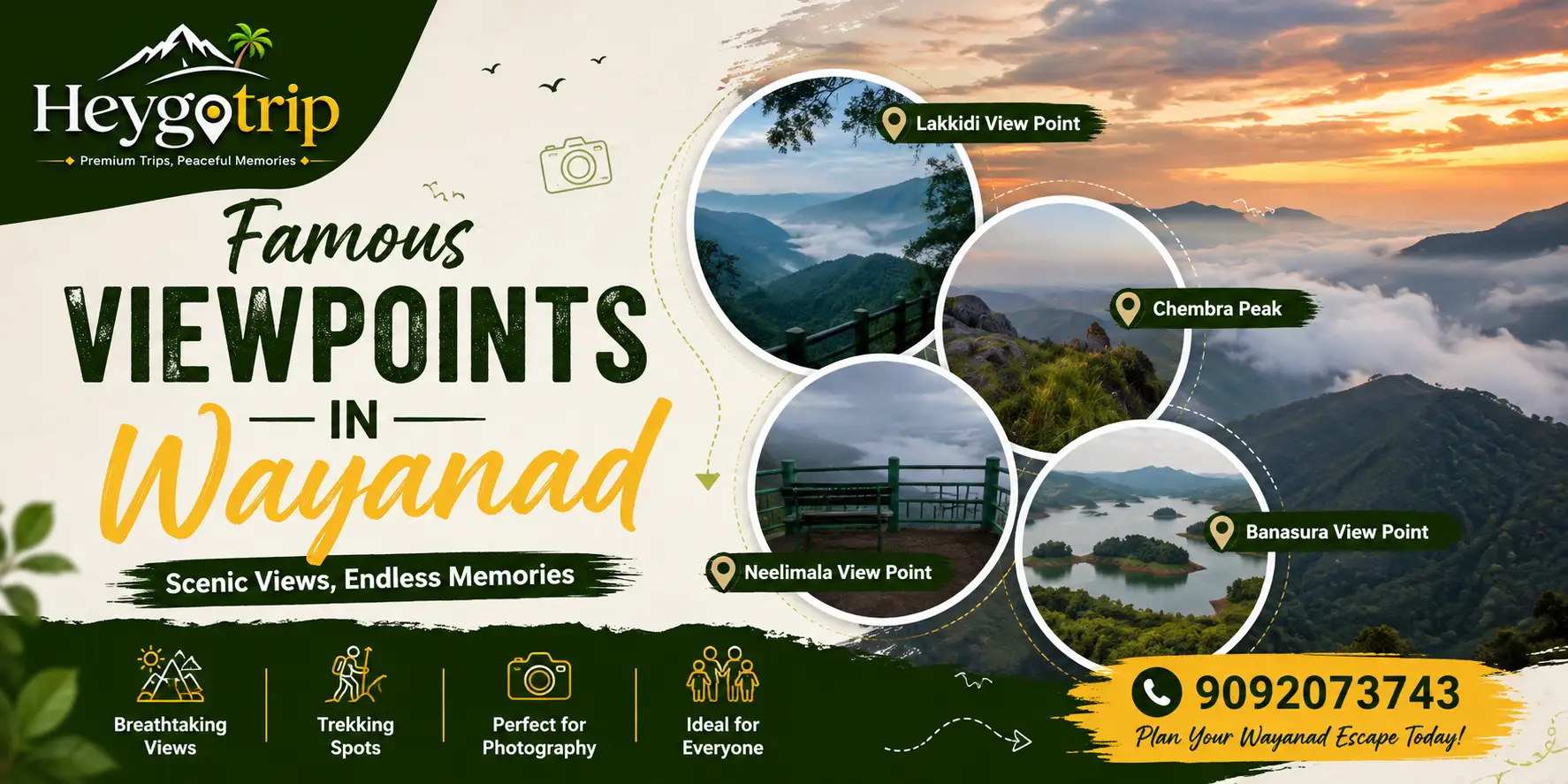 Famous Viewpoints In Wayanad