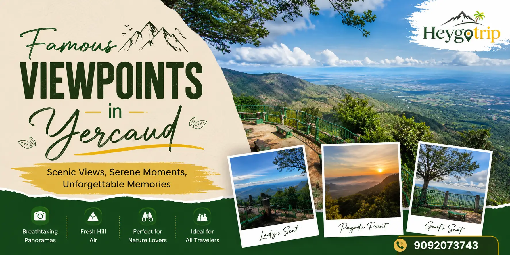 Famous Viewpoints In Yercaud
