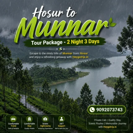Hosur To Munnar Tour 2night 3days