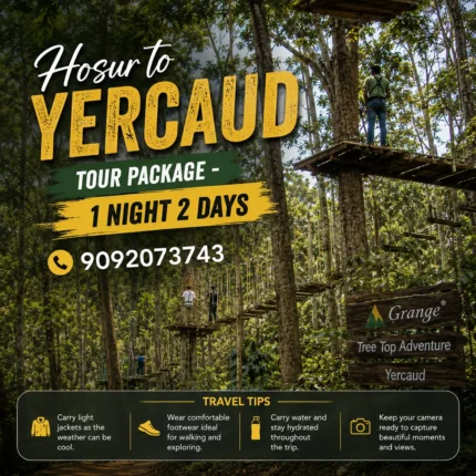 Hosur To Yercaud Tour Package 1night 2days