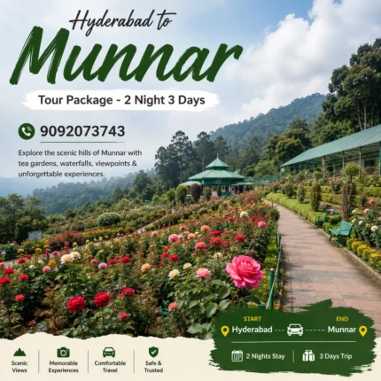 Hyderabad To Munnar Tour 2night 3days 1