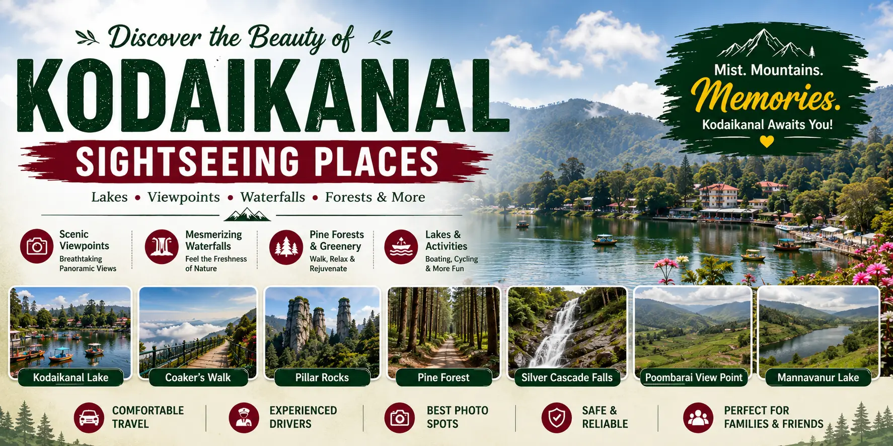 Kodaikanal Sightseeing Places List