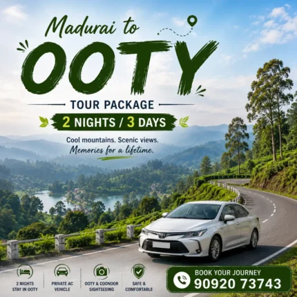 Madurai To Ooty Tour 2nights 3days 1