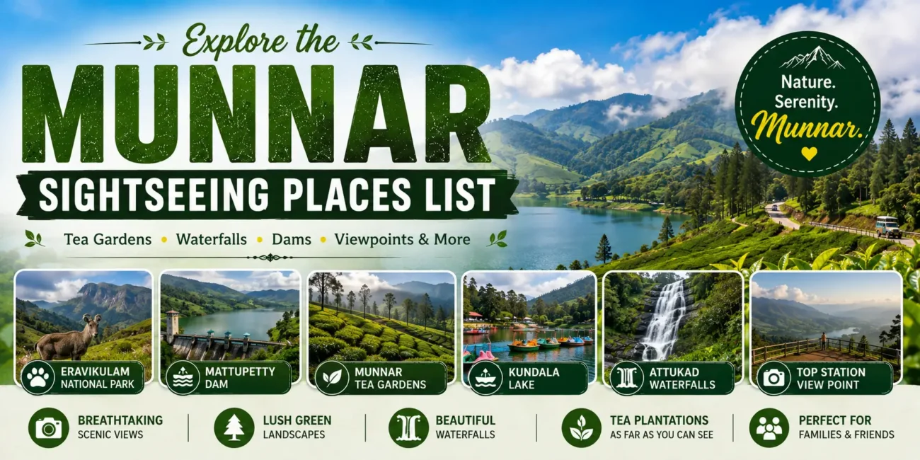 Munnar Sightseeing Places List