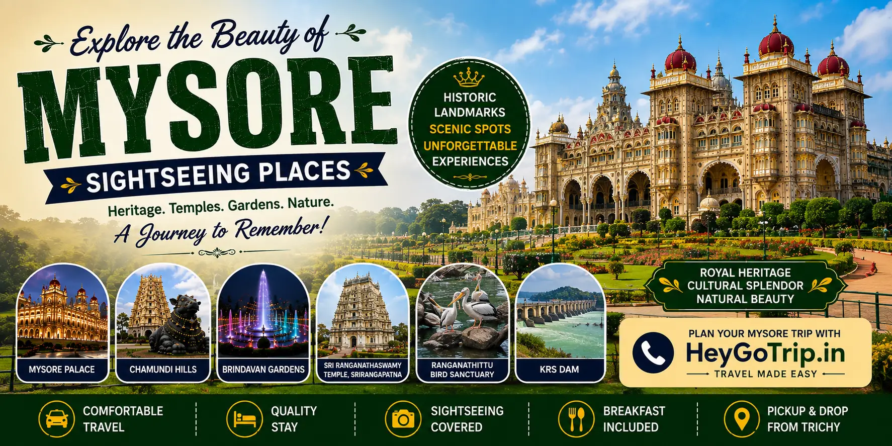 Mysore Sightseeing Places List