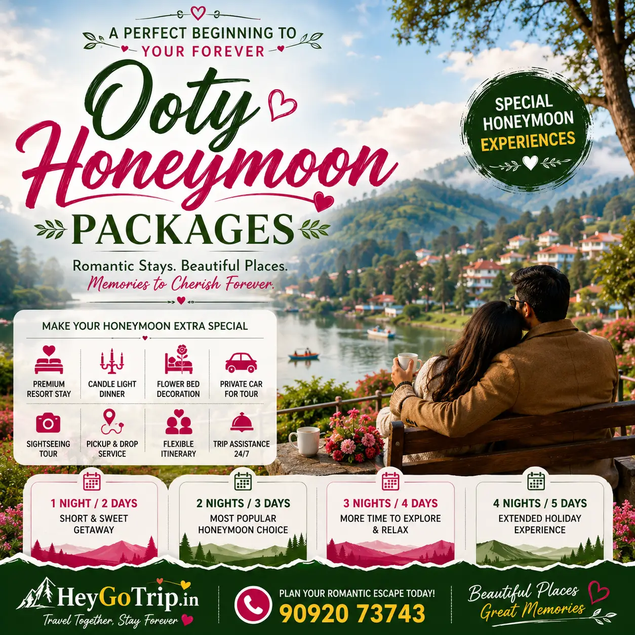 Ooty Honeymoon Packages