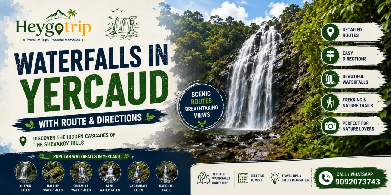 Waterfalls In Yercaud With Route And Directions