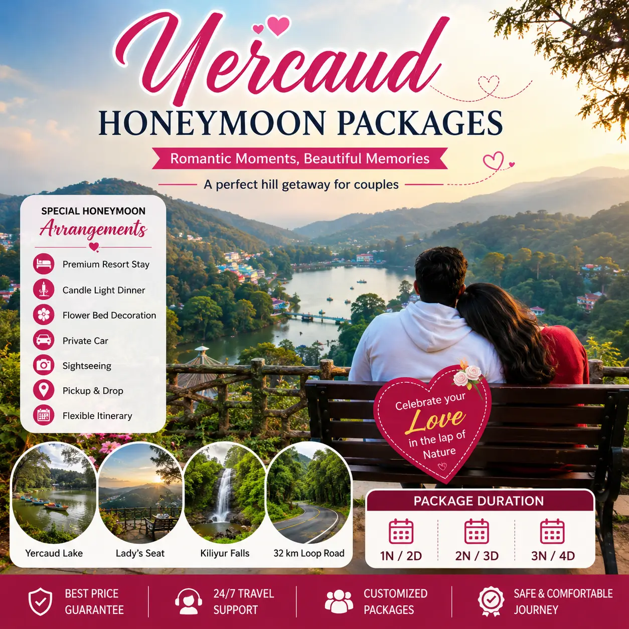 Yercaud Honeymoon Packages