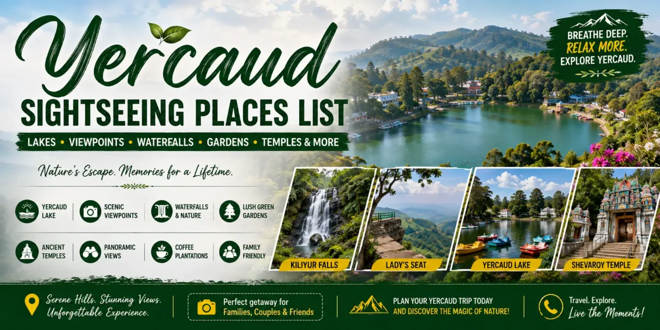 Yercaud Sightseeing Places List